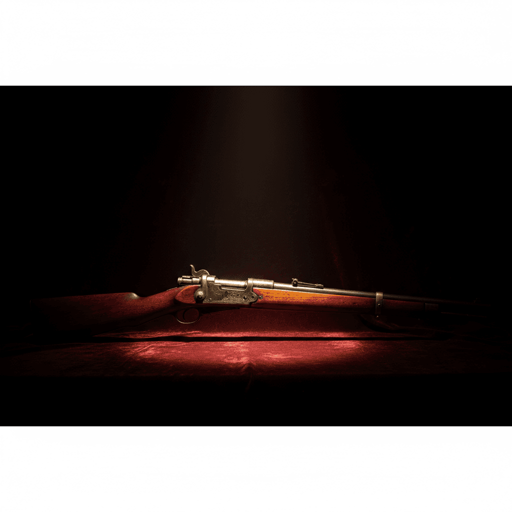 Vintage rifle with polished wood and metal details